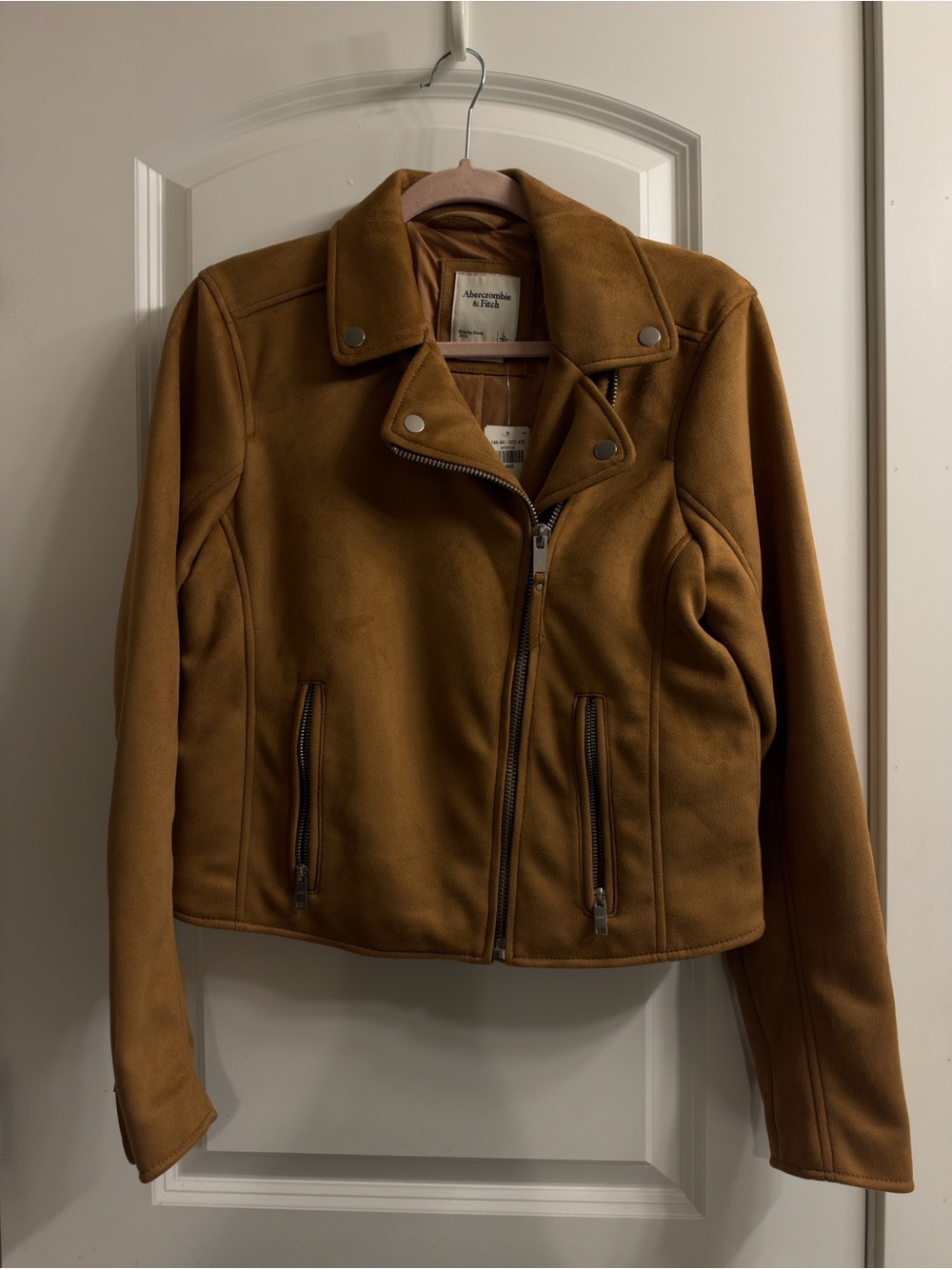 Abercrombie & Fitch Women's Camel Brown Moto Jacket